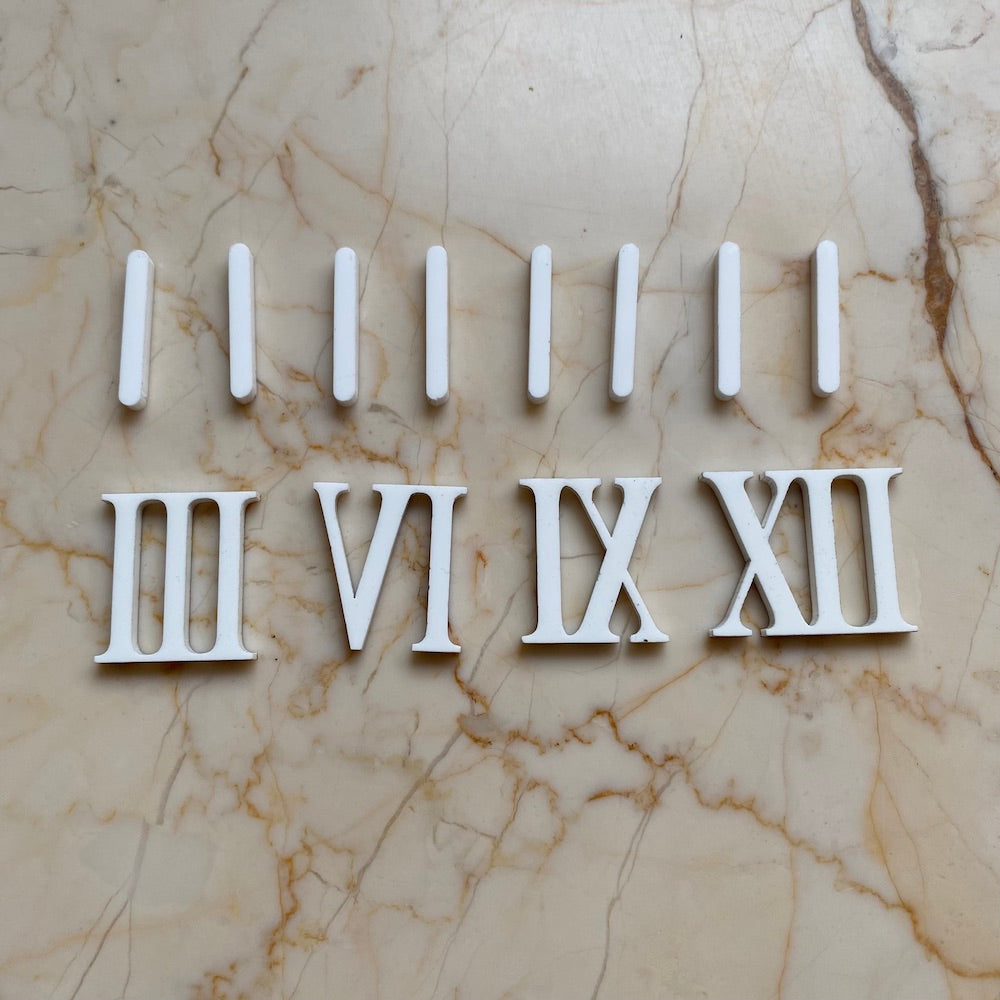 4 Roman Numbers with 8 Sticks acrylic number for clock - Harsh Resin Store