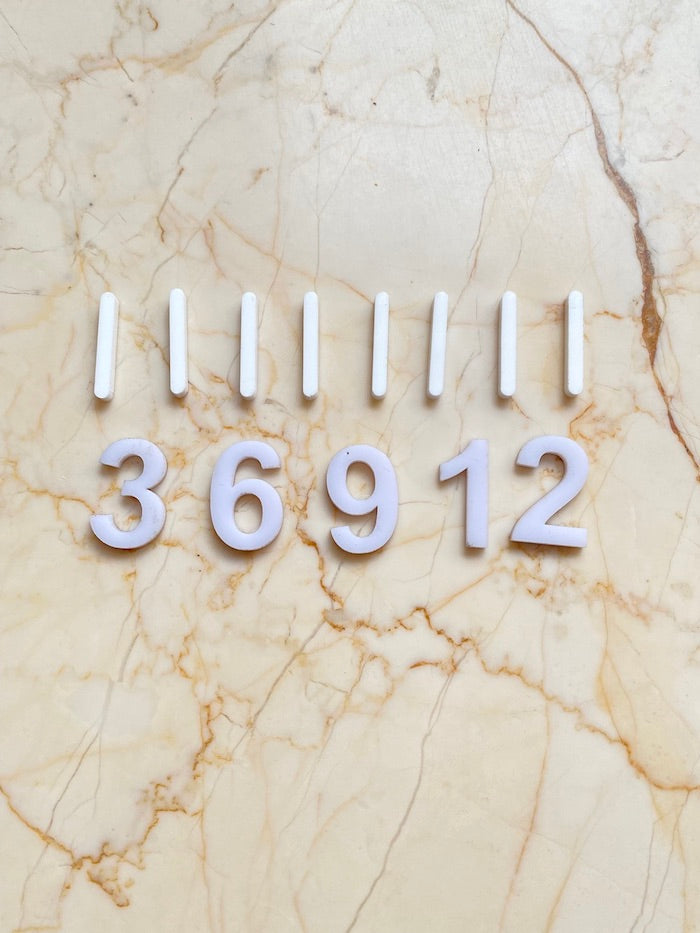 4 English Numbers with 8 Sticks acrylic number for clock - Harsh Resin Store