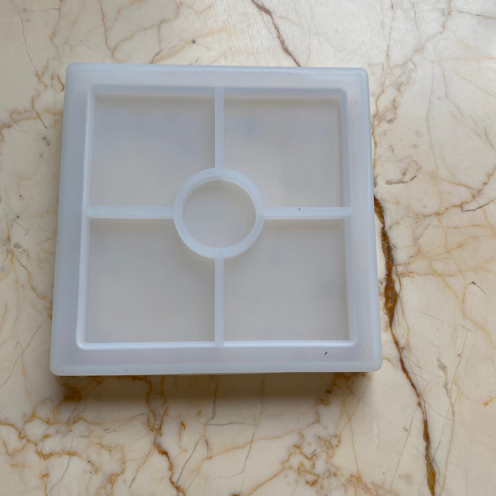 Square / Trinket coaster mould with border - Harsh Resin Store