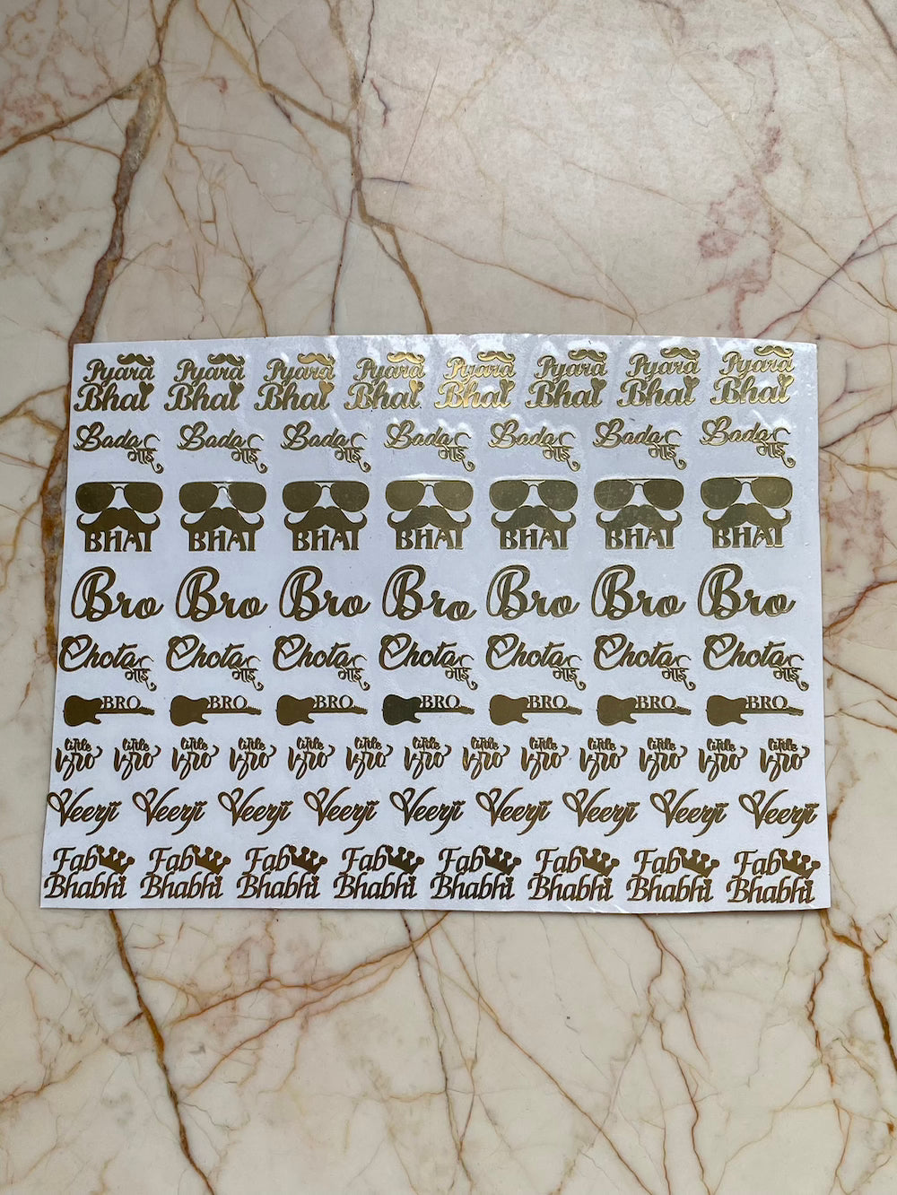 A5 Rakhi Metallic Sticker sheet - Harsh Resin Store