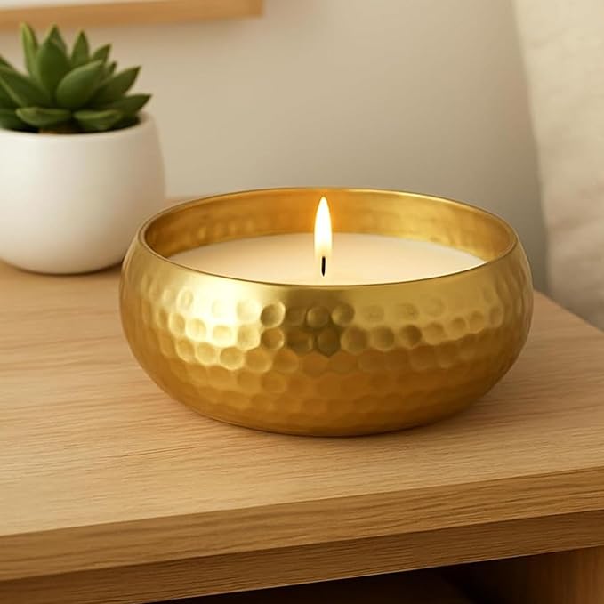 Round Plain Metal Urli