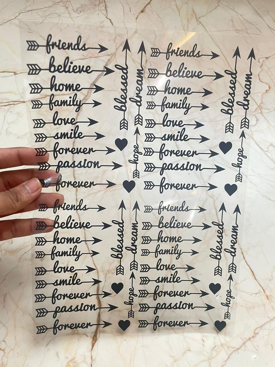 A4 Bookmark Insert Sticker Sheet