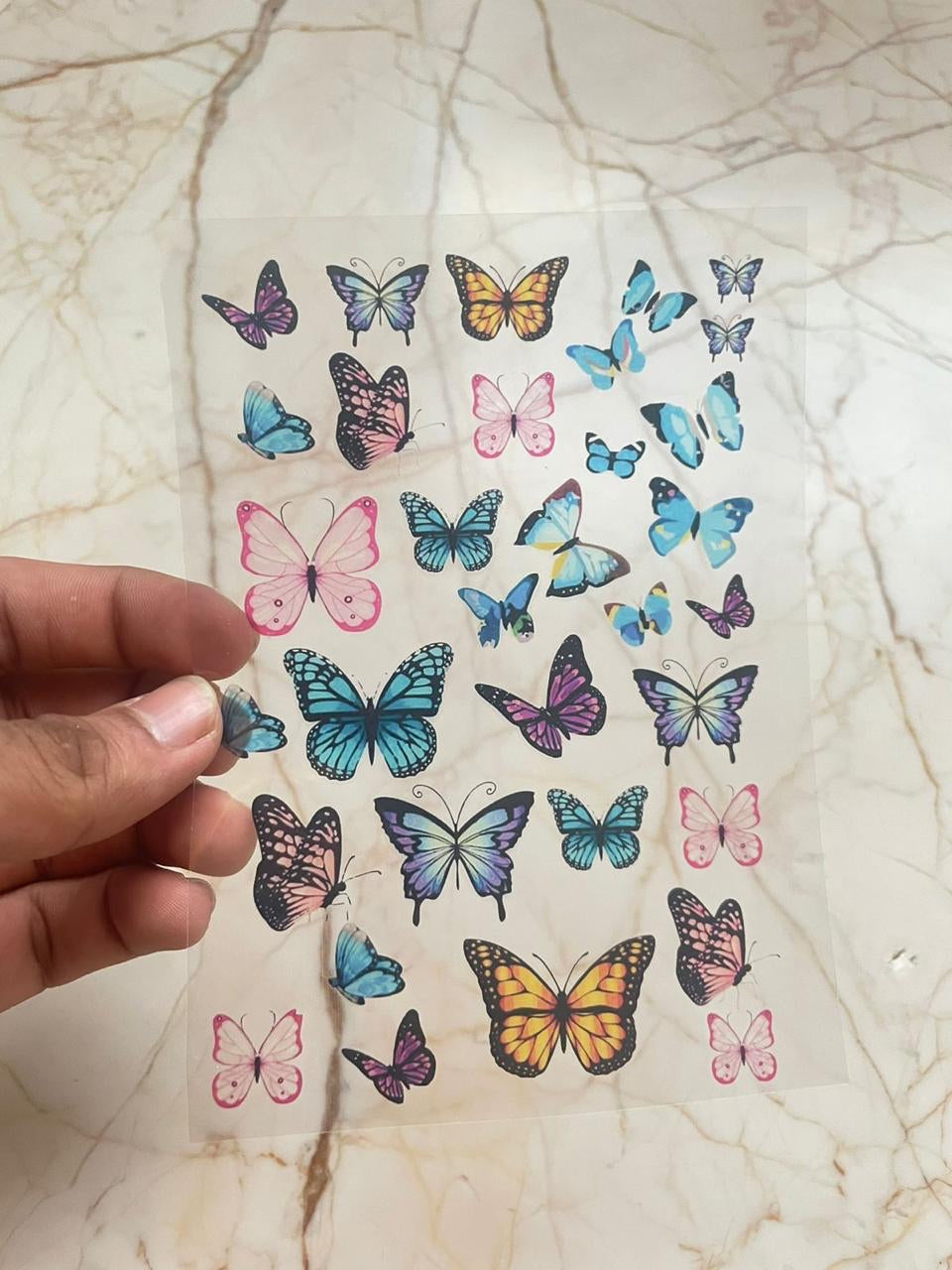 A6 Butterfly Insert Sticker Sheet