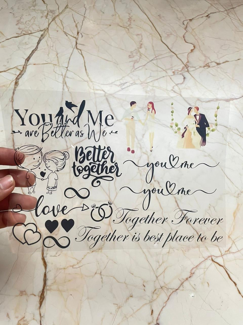 A5 Couple Mix Insert Sticker Sheet
