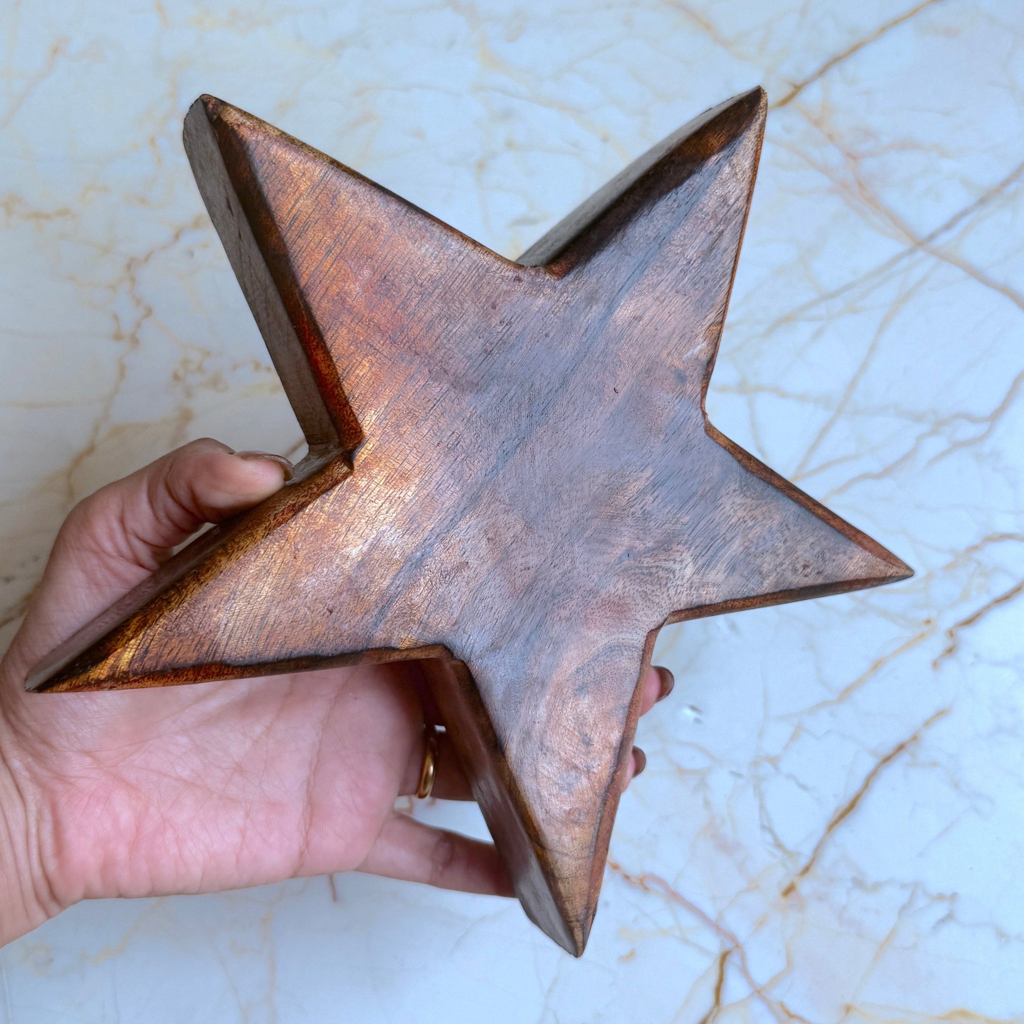 Wooden Bowl for Candles - Star