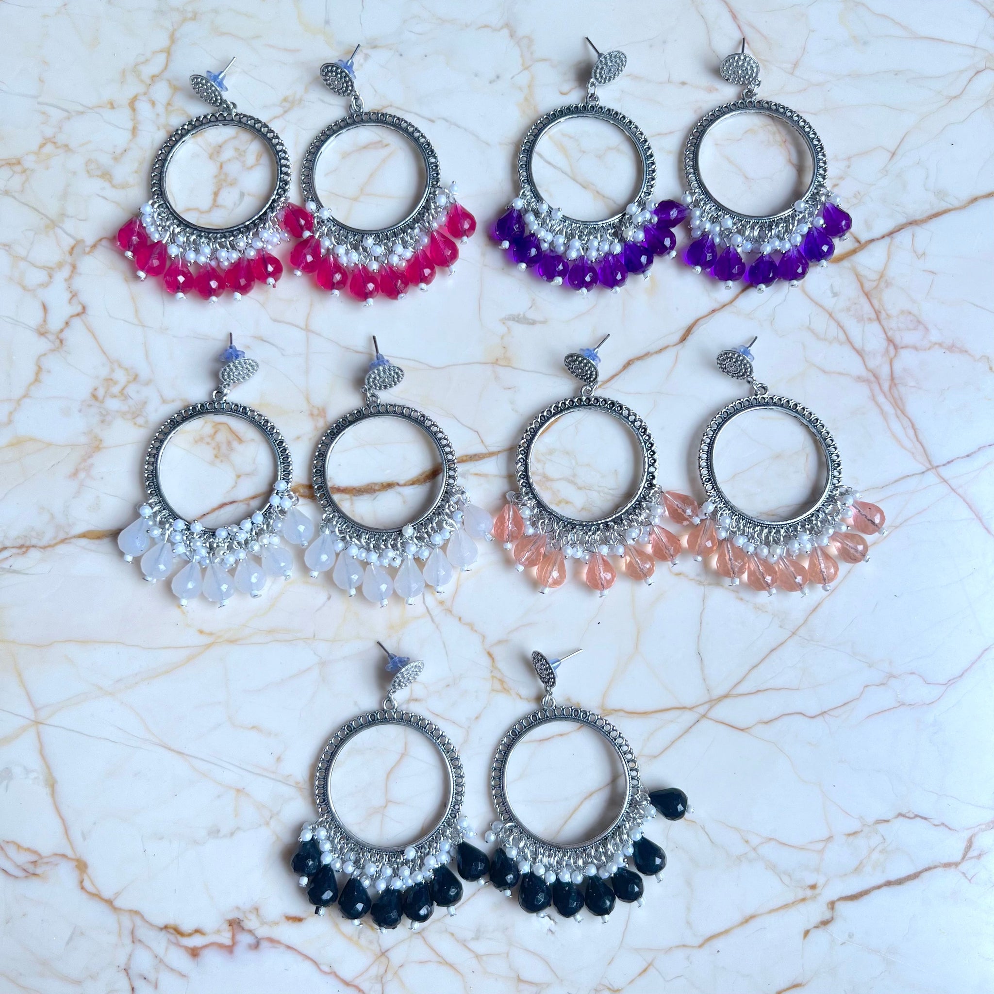 Big Hoop Earring / Jhumka Bezel