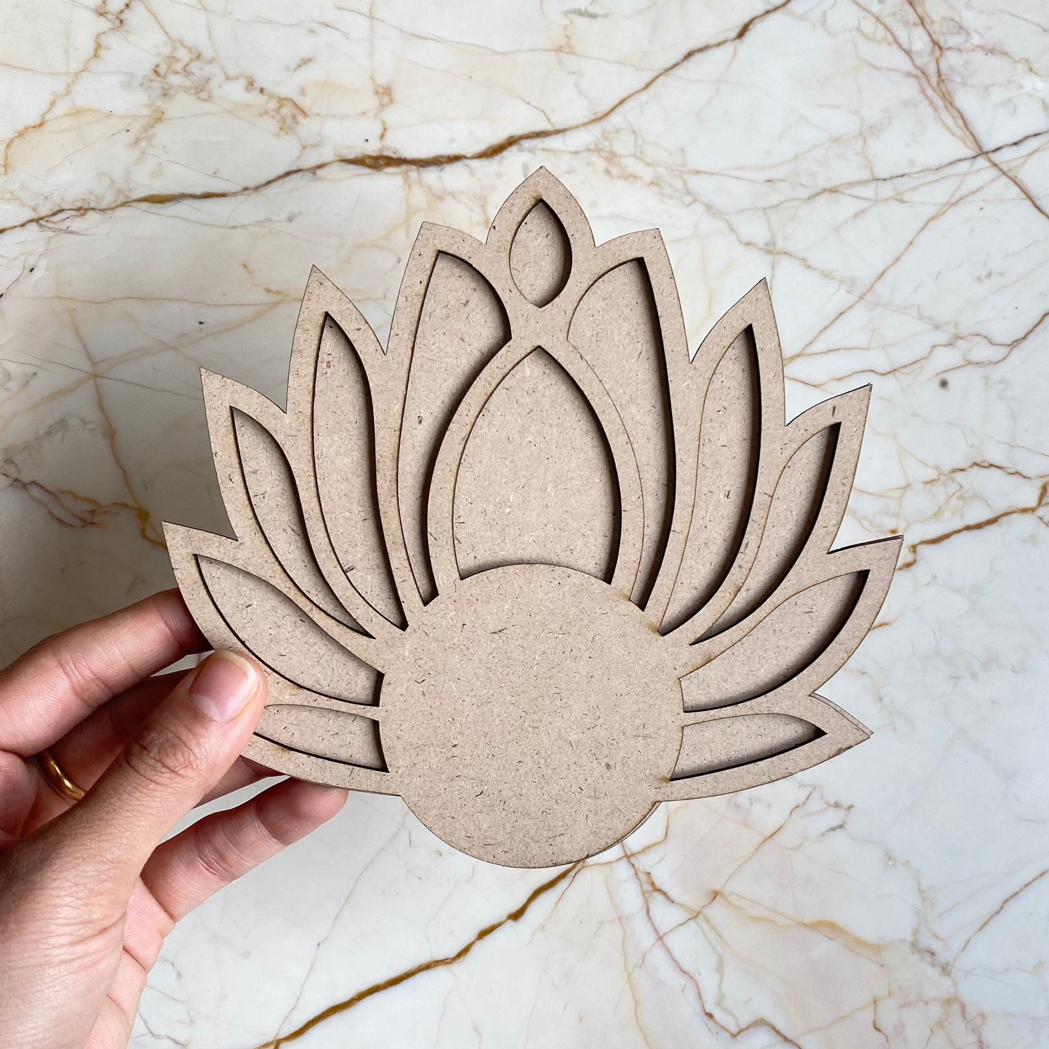 Big Lotus MDF Tea light holder