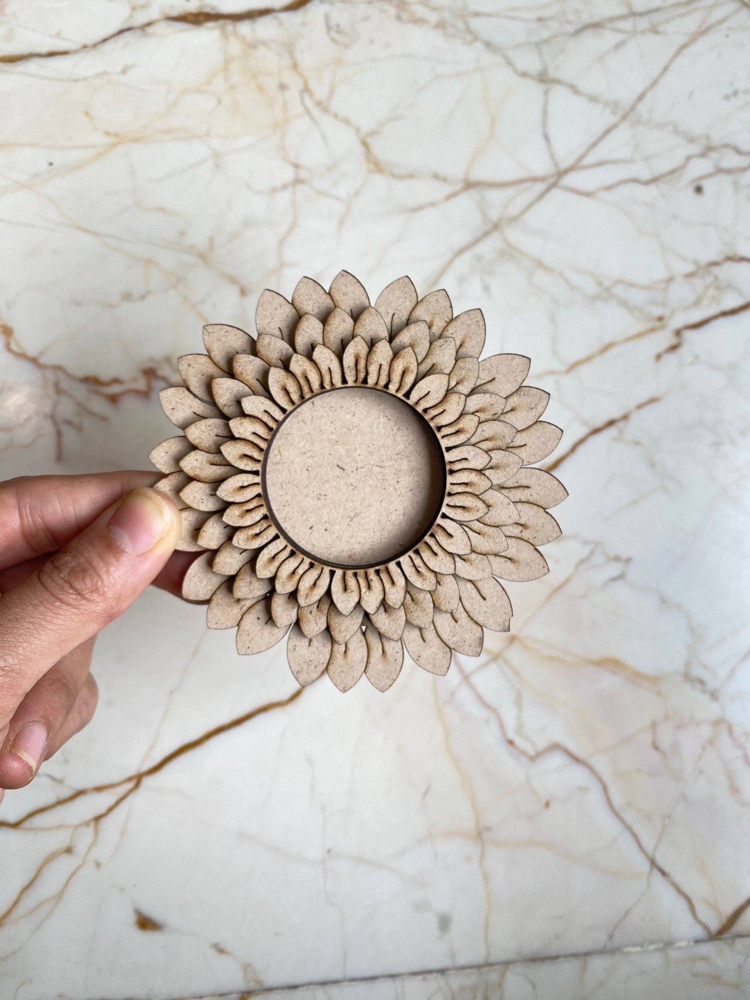 Flower MDF Tea light holder