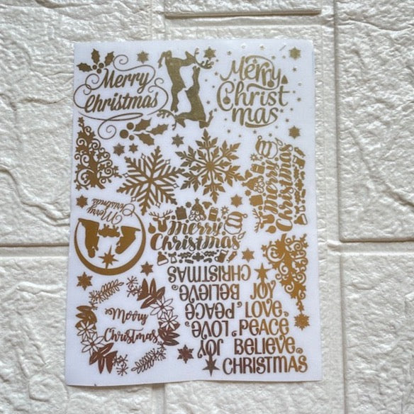 A6 Christmas metallic sticker Sheet - A