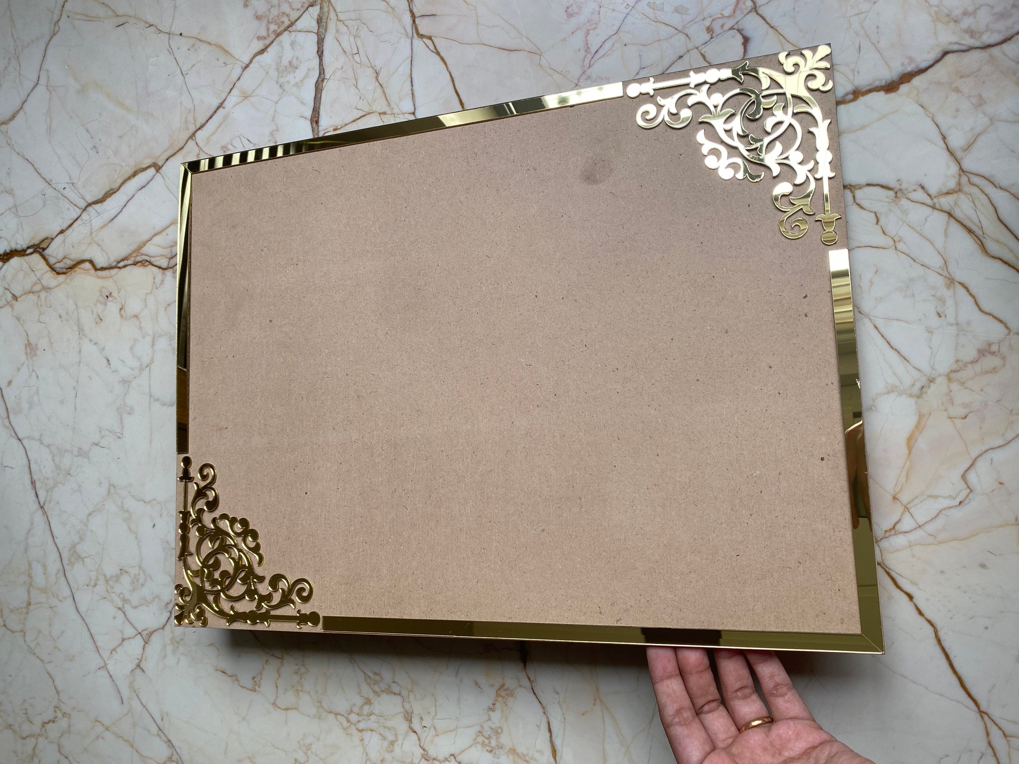 Designer Rectangle Mdf Base with Acrylic For Mantra Frame