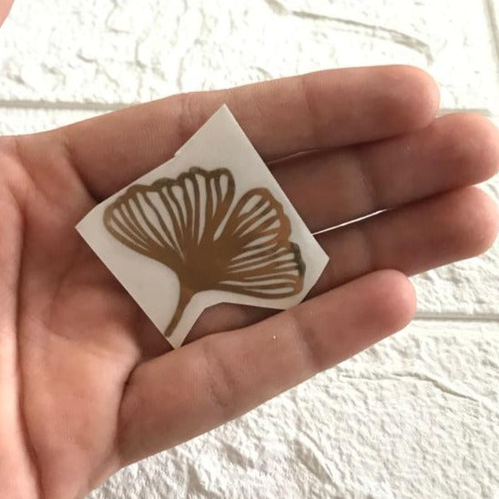 Gingko leaf metallic sticker