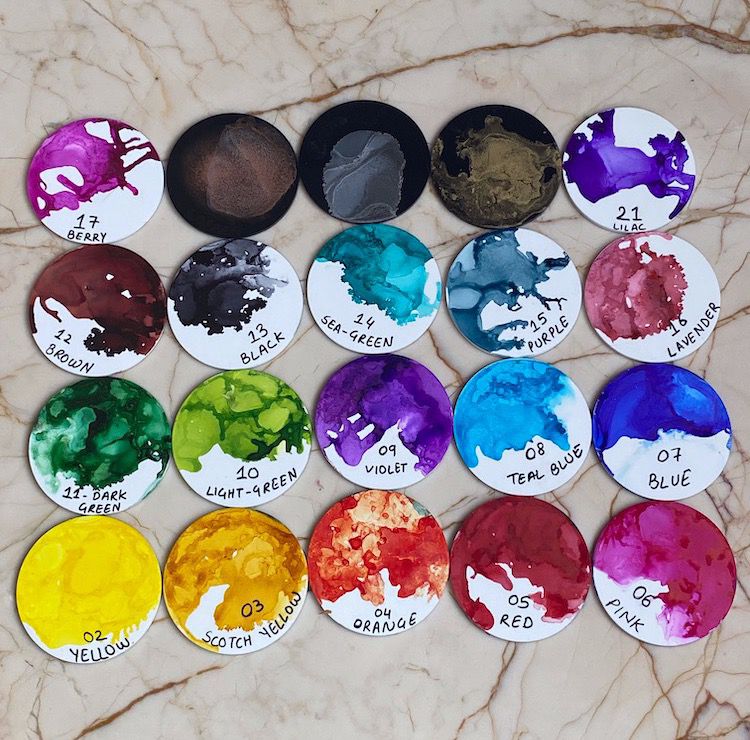 alcohol ink set of 21