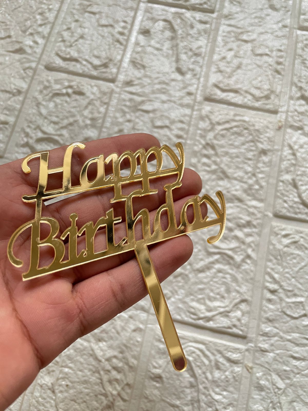 happy birthday acrylic cake topper