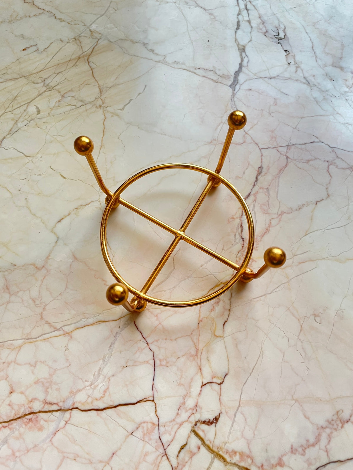 Metal Coaster Stand Golden