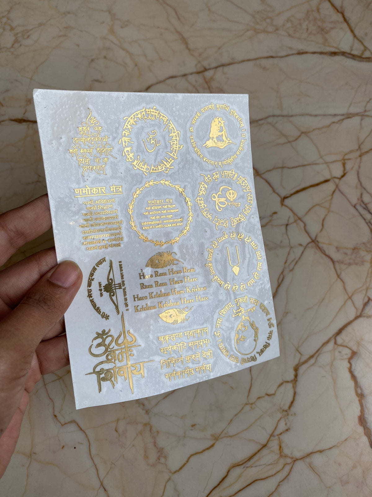 A6 Mini Mixed Mantra Metallic Sticker Sheet