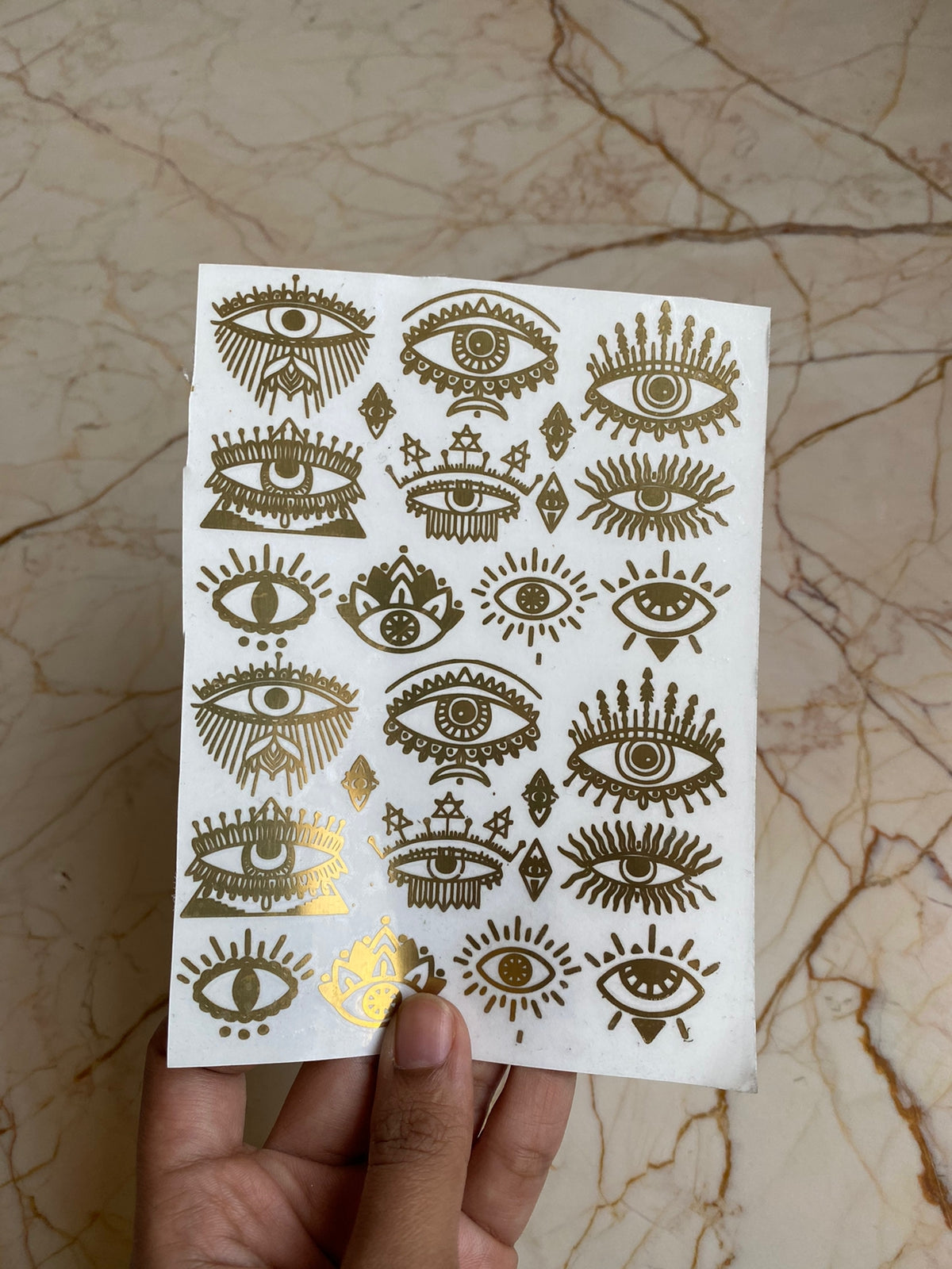 A6 Mixed Evil Eye Metallic Sticker Sheet
