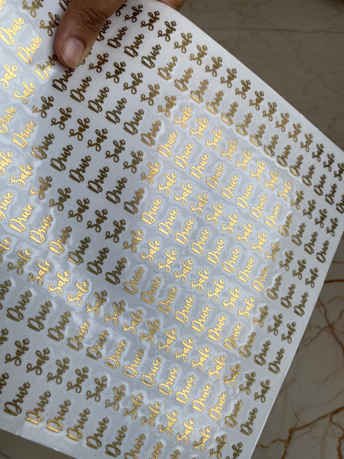 A4 Drive Safe Metallic Sticker Sheet