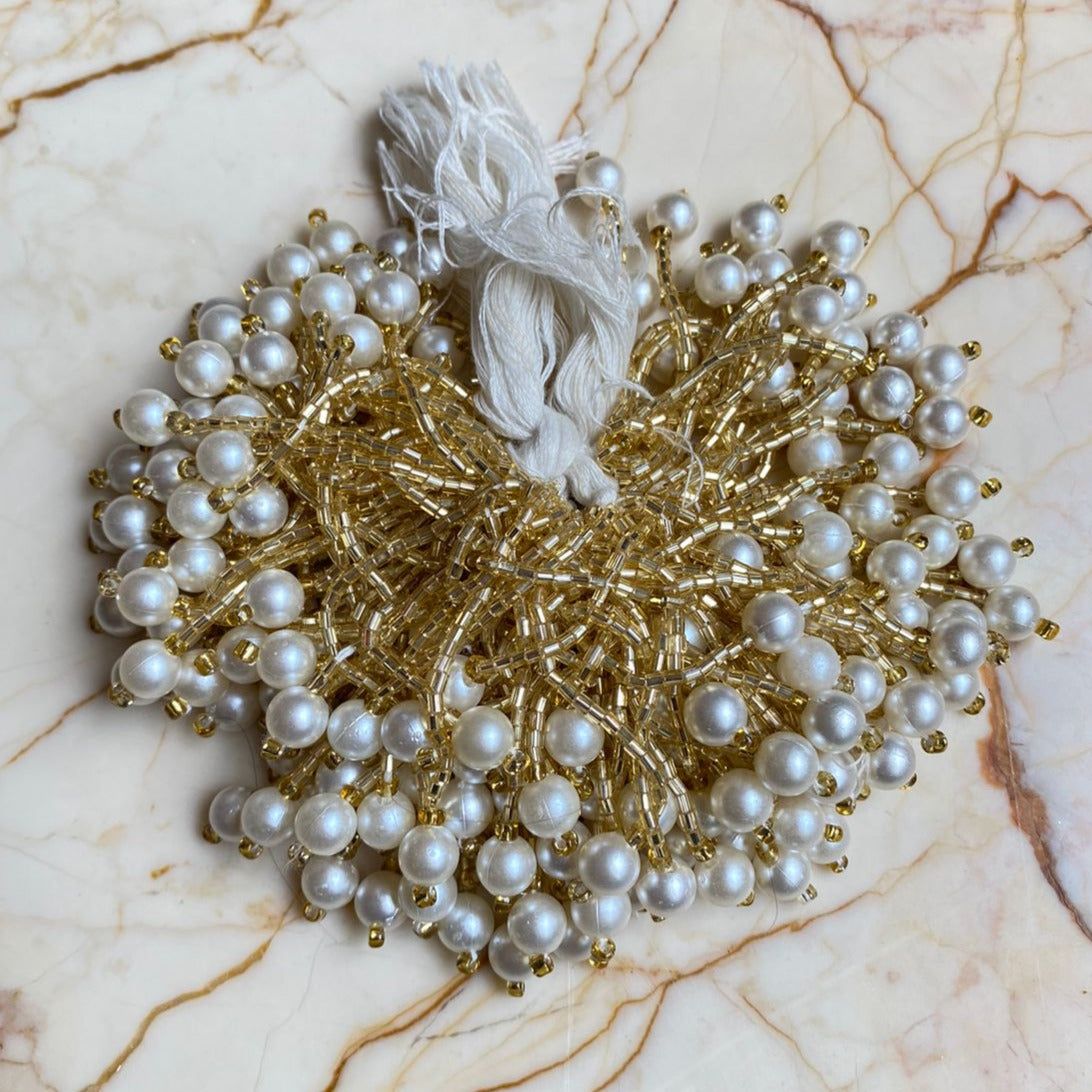 White pearl Tassels