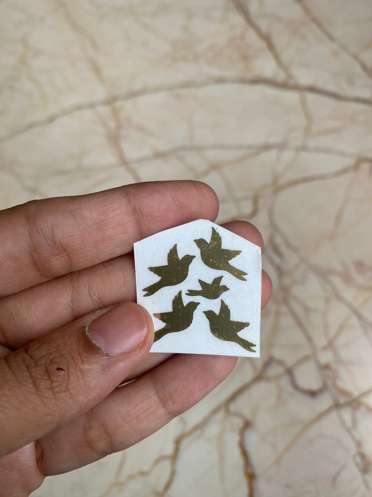 5 pc bird Metallic Sticker