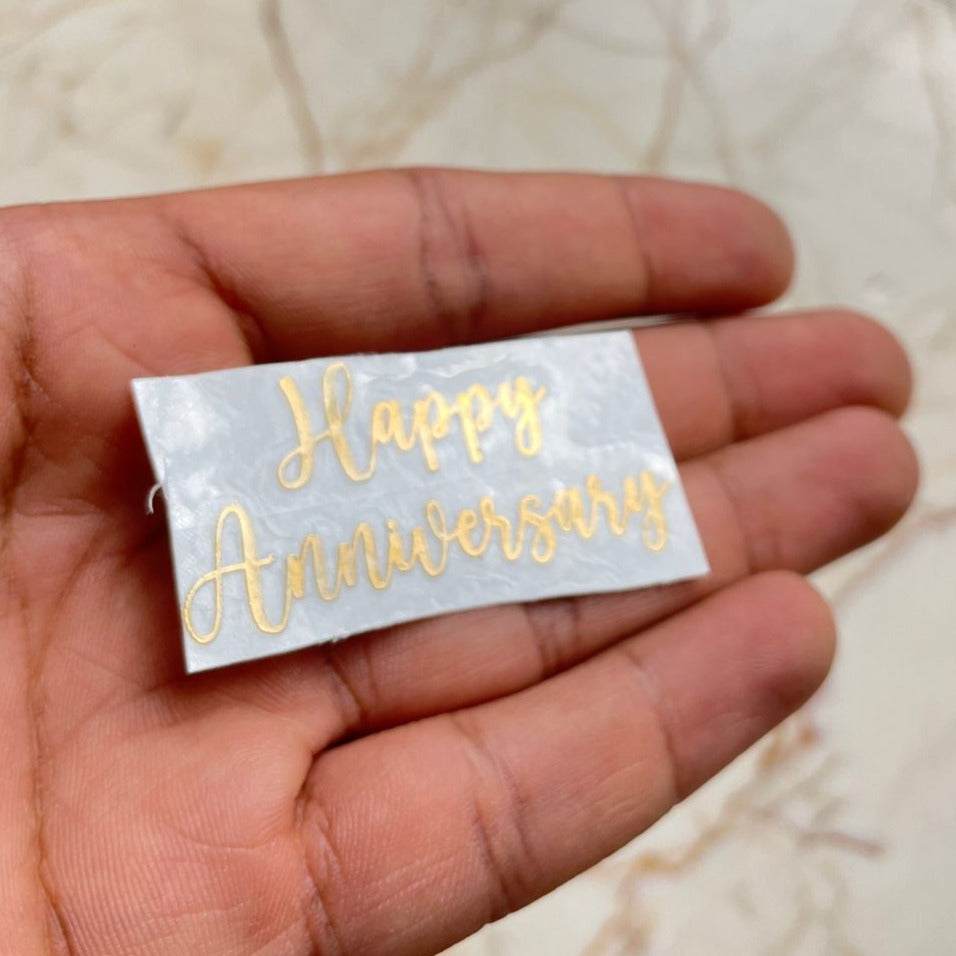 Happy Anniversary Metallic Sticker