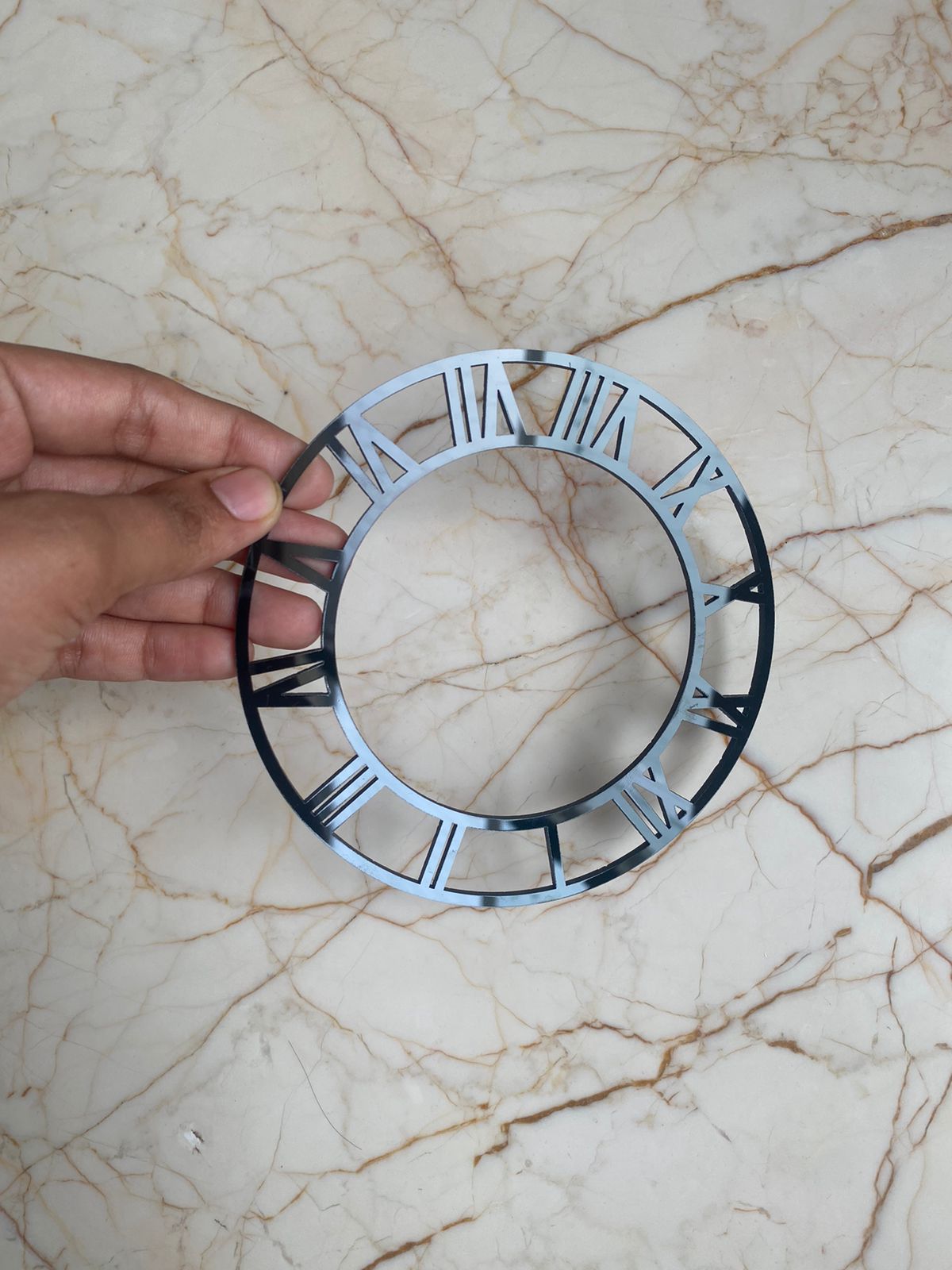 Black Roman Clock Number Ring