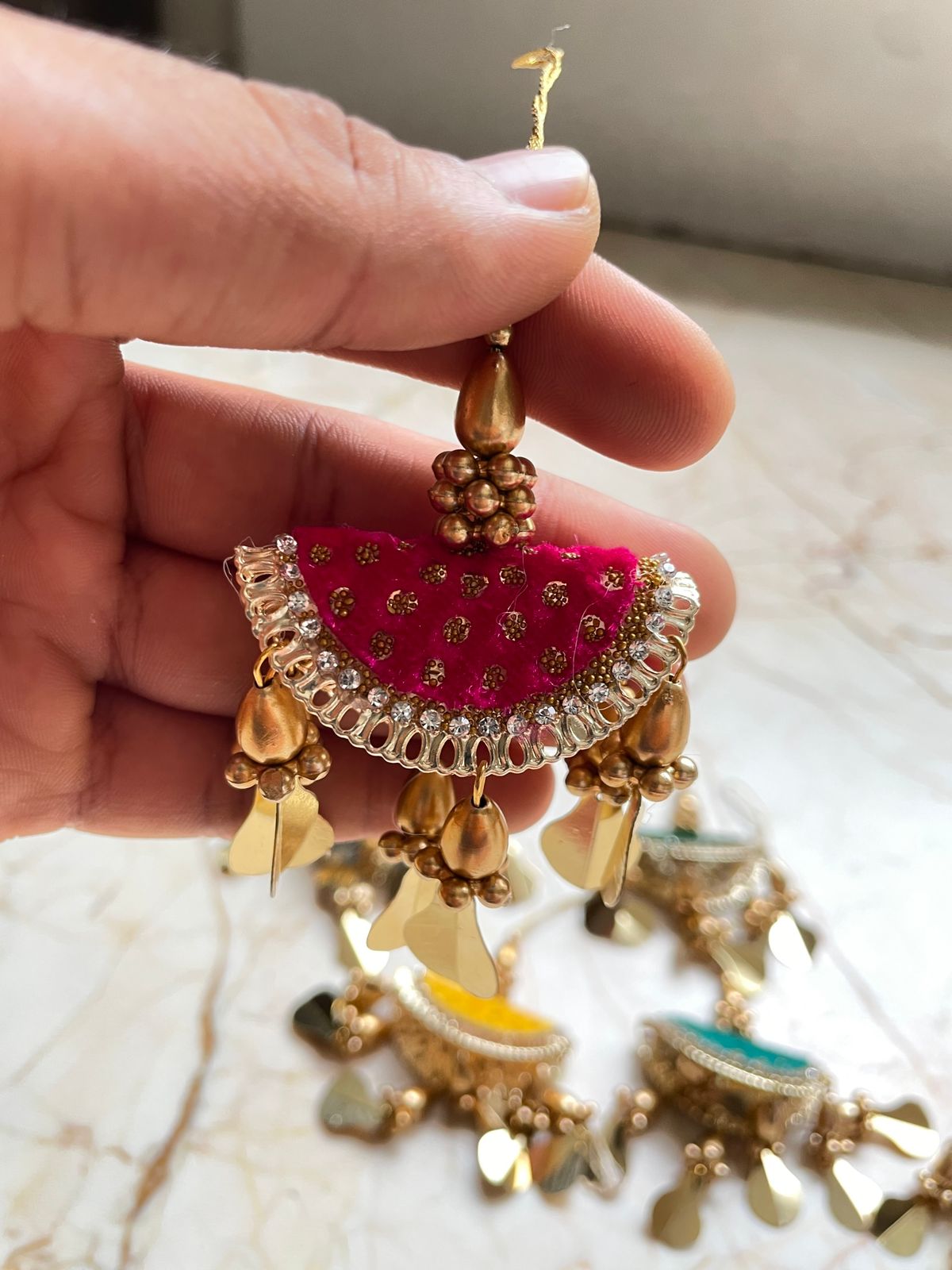 Rakhi/ Lumba latkan with velvet