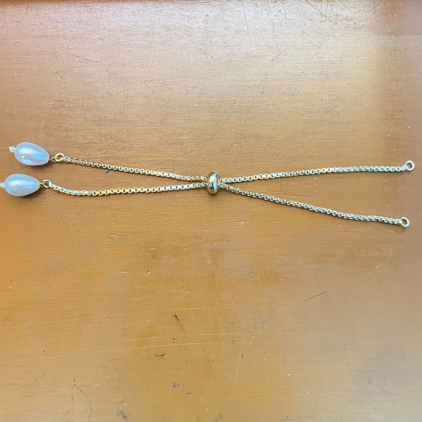Rakhi Chain / Bracelet Chain with Pearl (Gold)