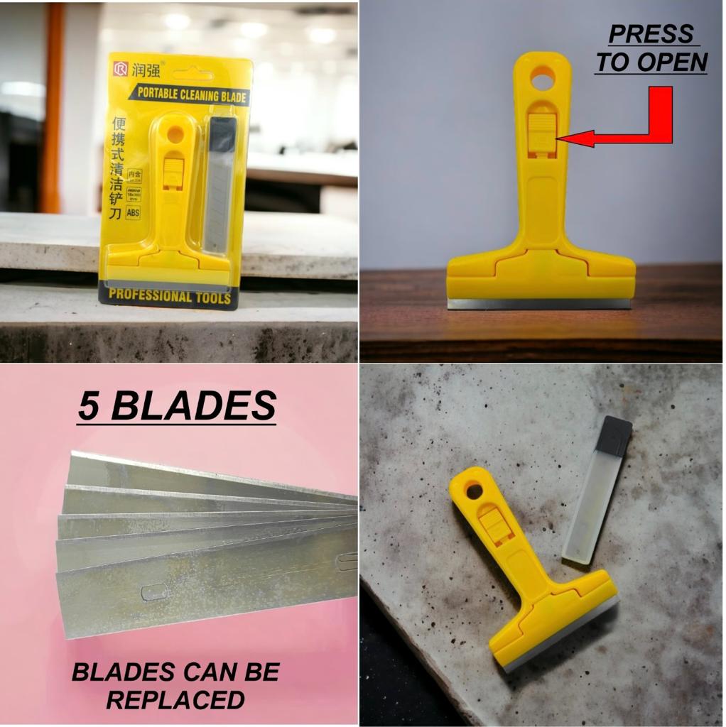 Professional Resin Floor Scrapper with extra blades