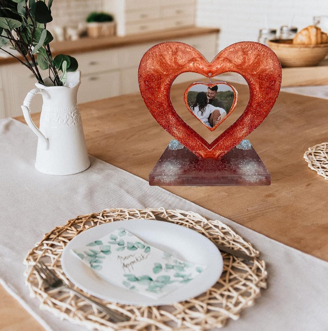 Heart in Heart Stand Photo Frame mould