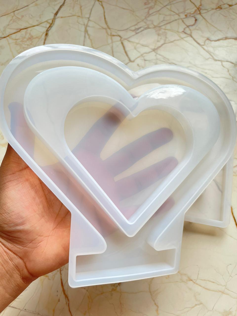 Heart in Heart Stand Photo Frame mould