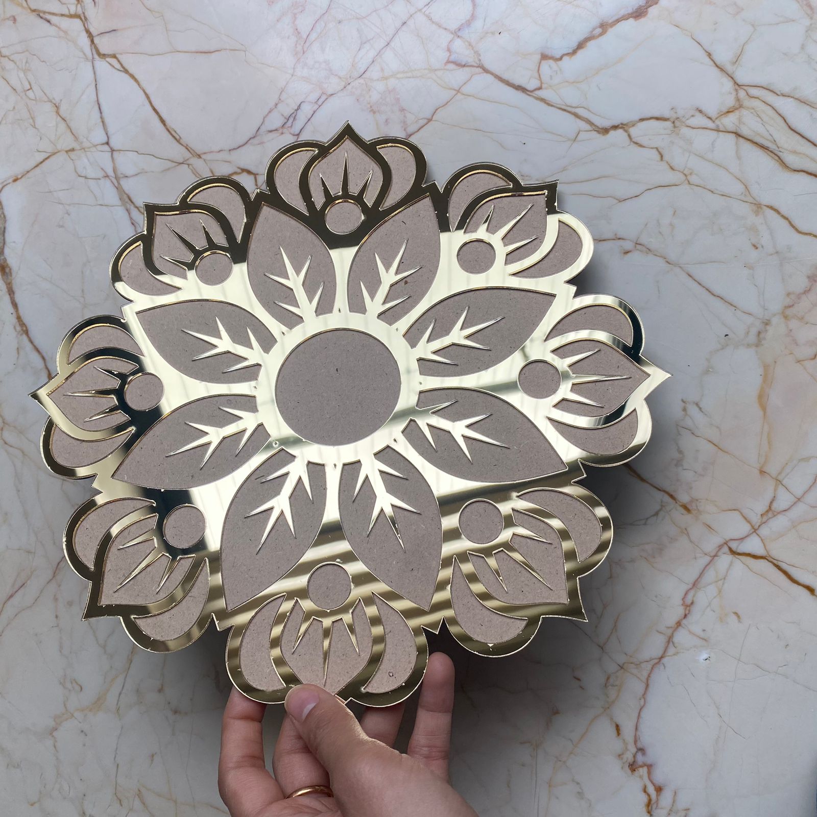 Rangoli base with Acrylic Design - A