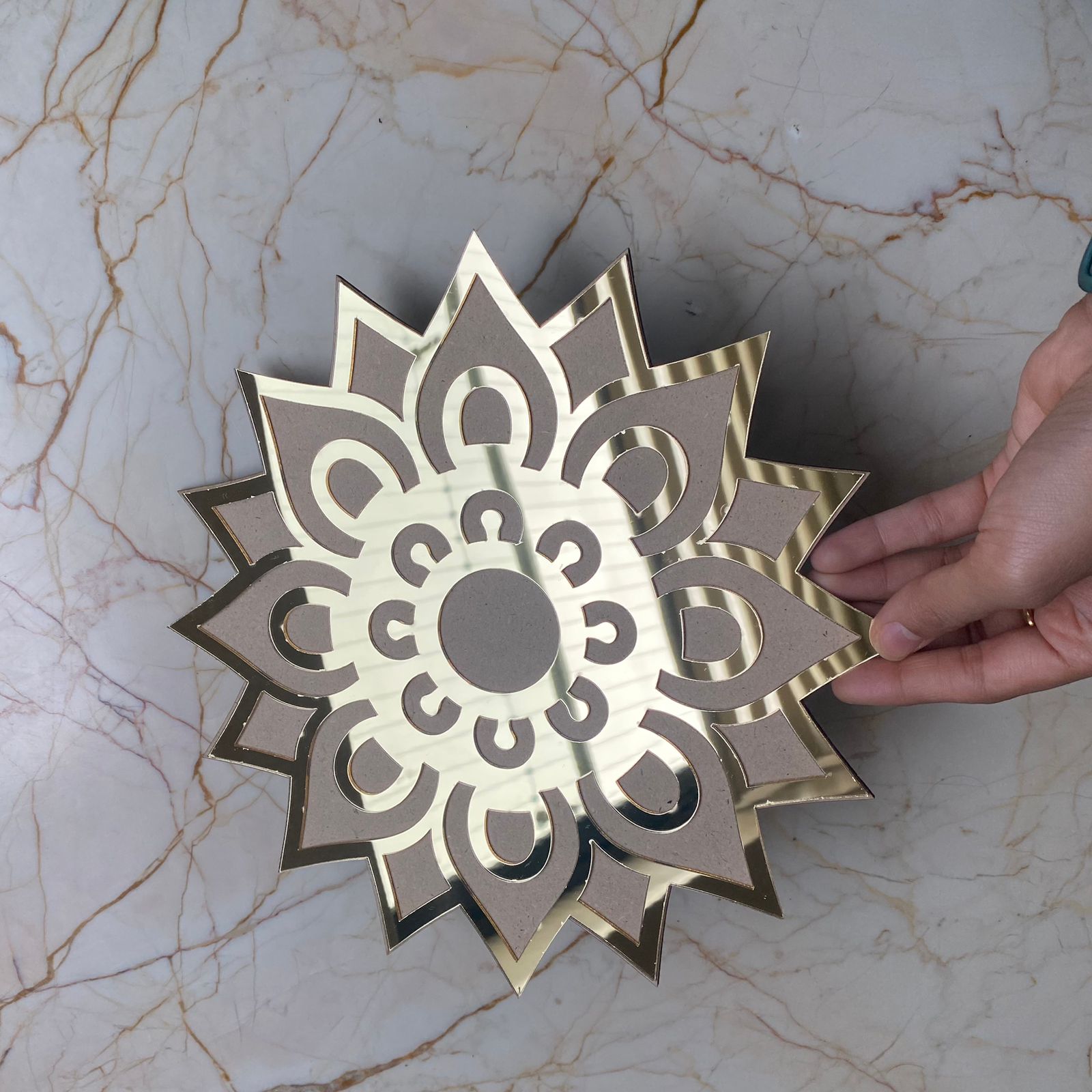 Rangoli base with Acrylic Design - B