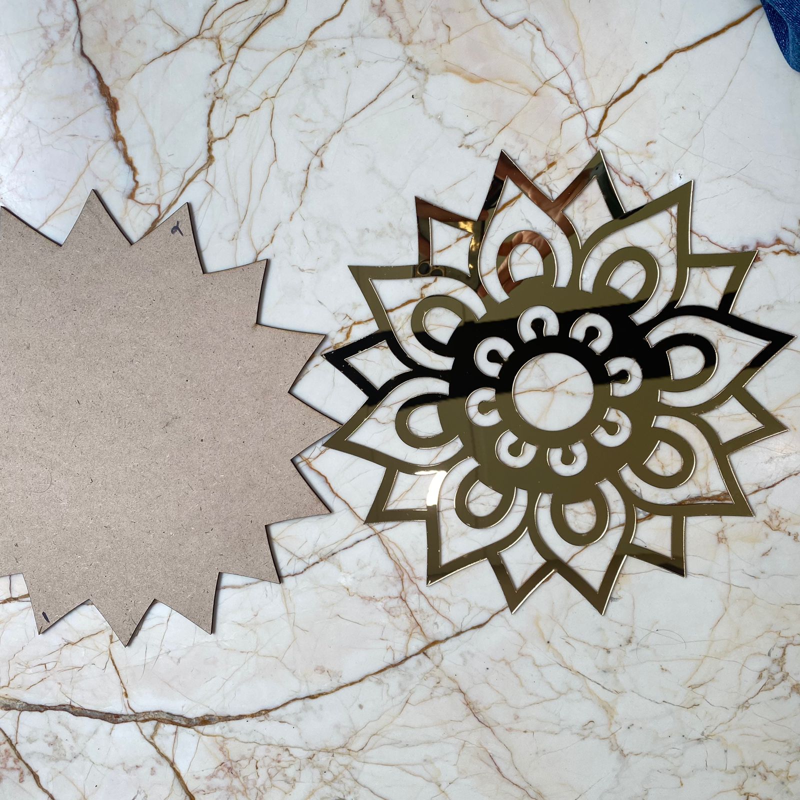 Rangoli base with Acrylic Design - B