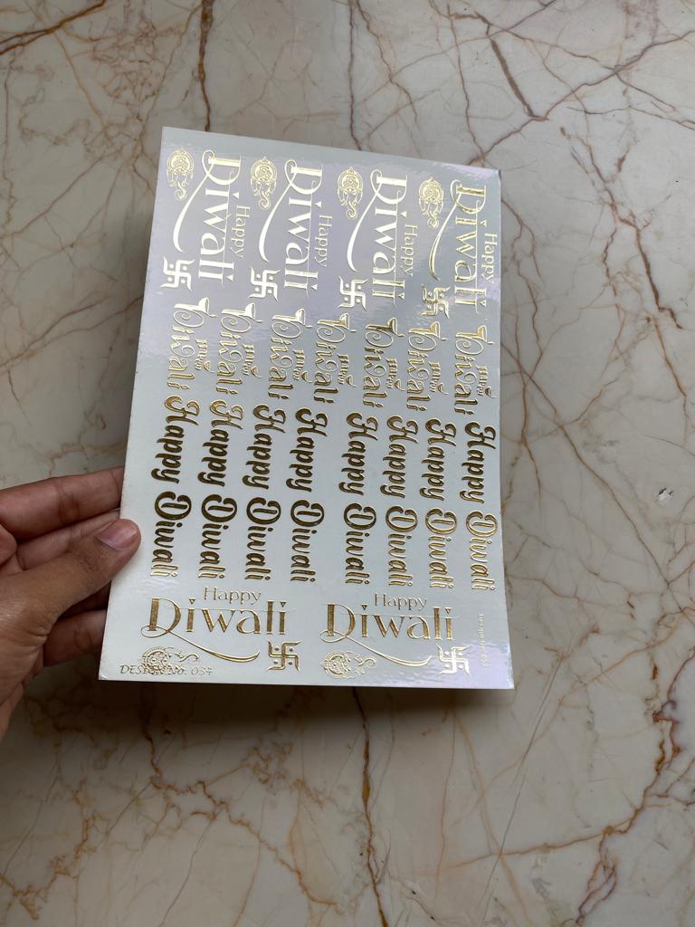 Embossed sticker sheet - Diwali