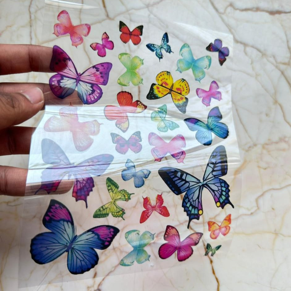 A6 Butterfly Insert Sticker Sheet - B