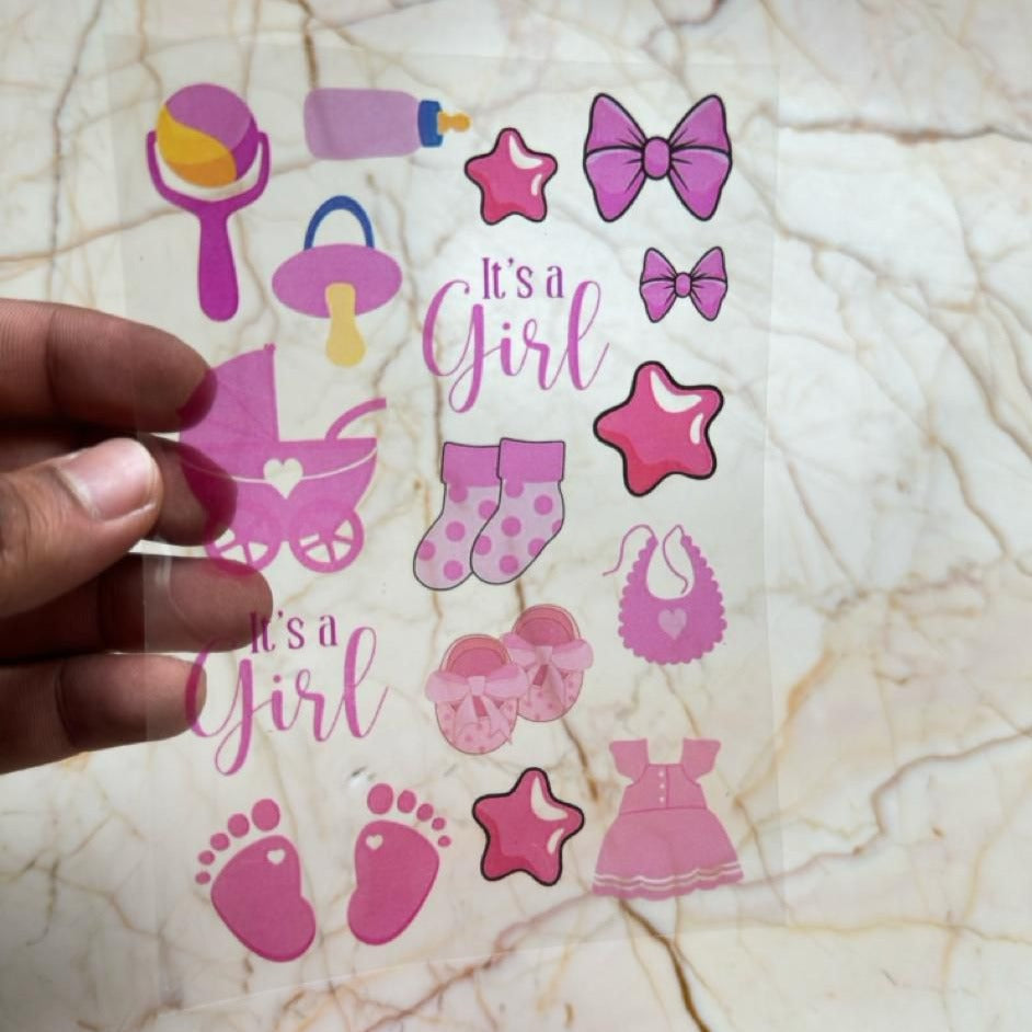 A6 It's a girl Insert Sheet