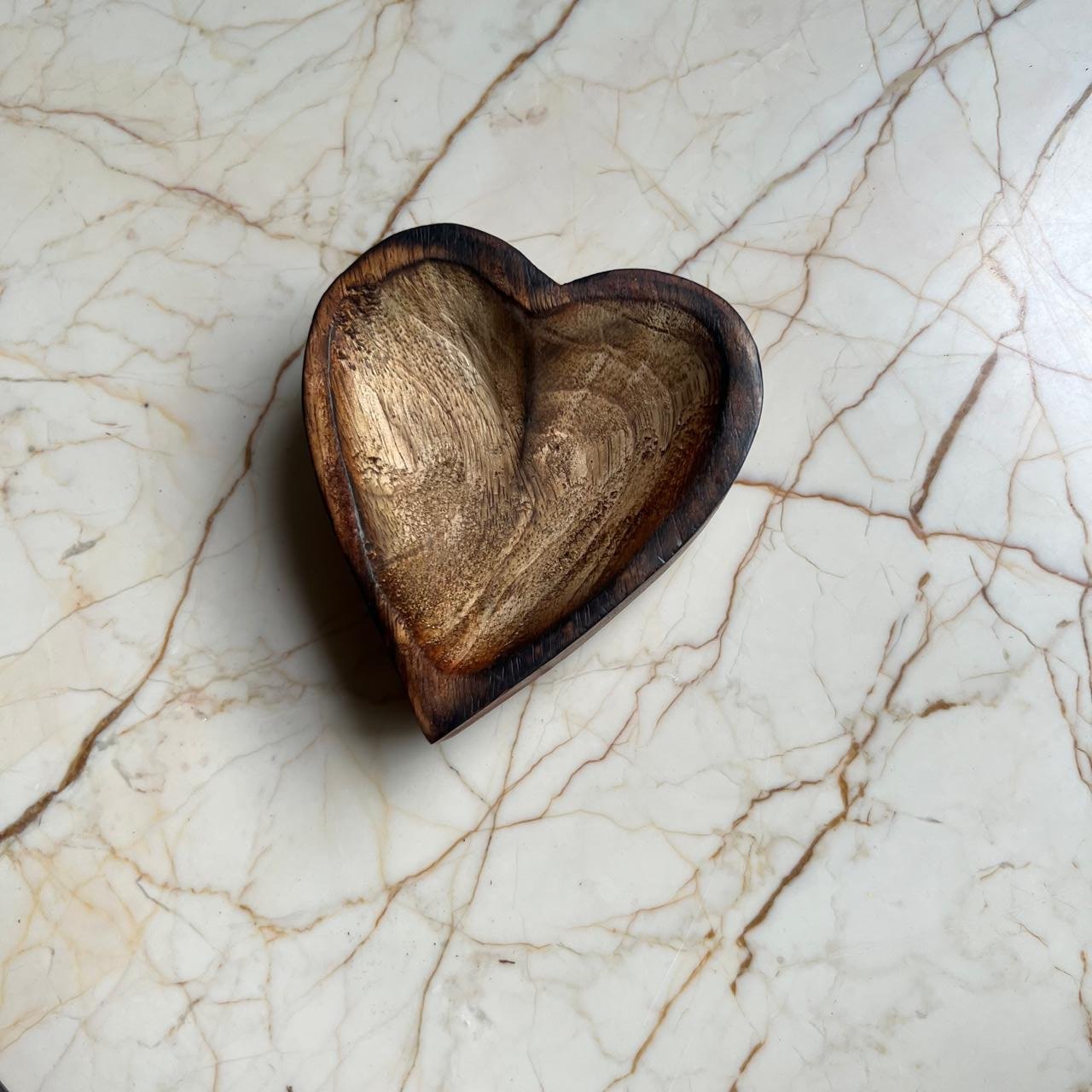 Wooden Bowl for Candles - Heart Shape