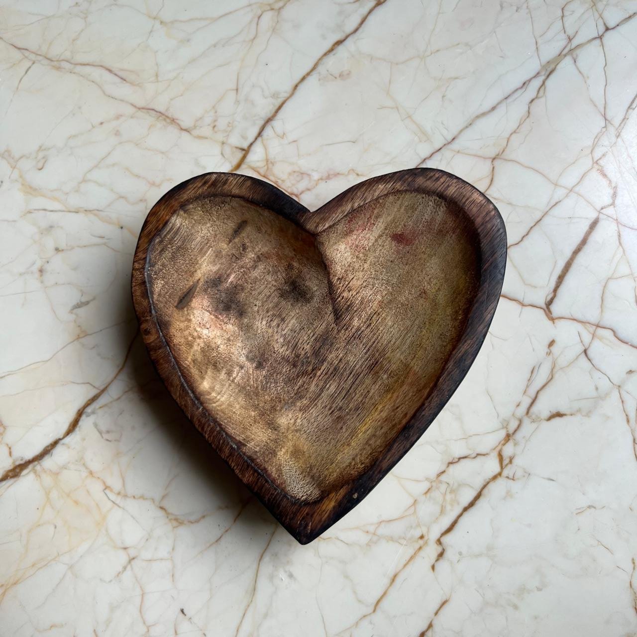 Wooden Bowl for Candles - Heart Shape