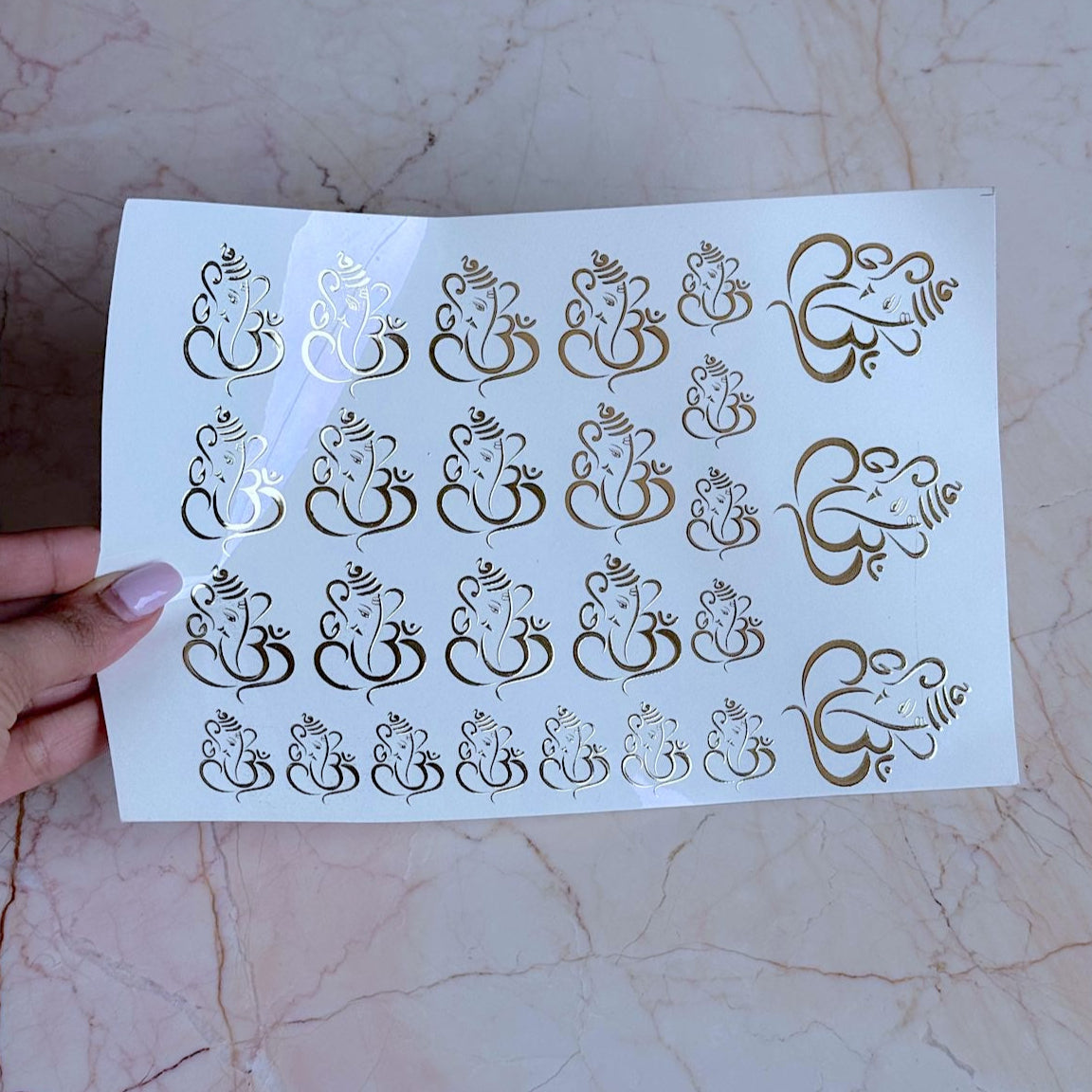 A5 Ganeshji Embossed Sticker Sheet