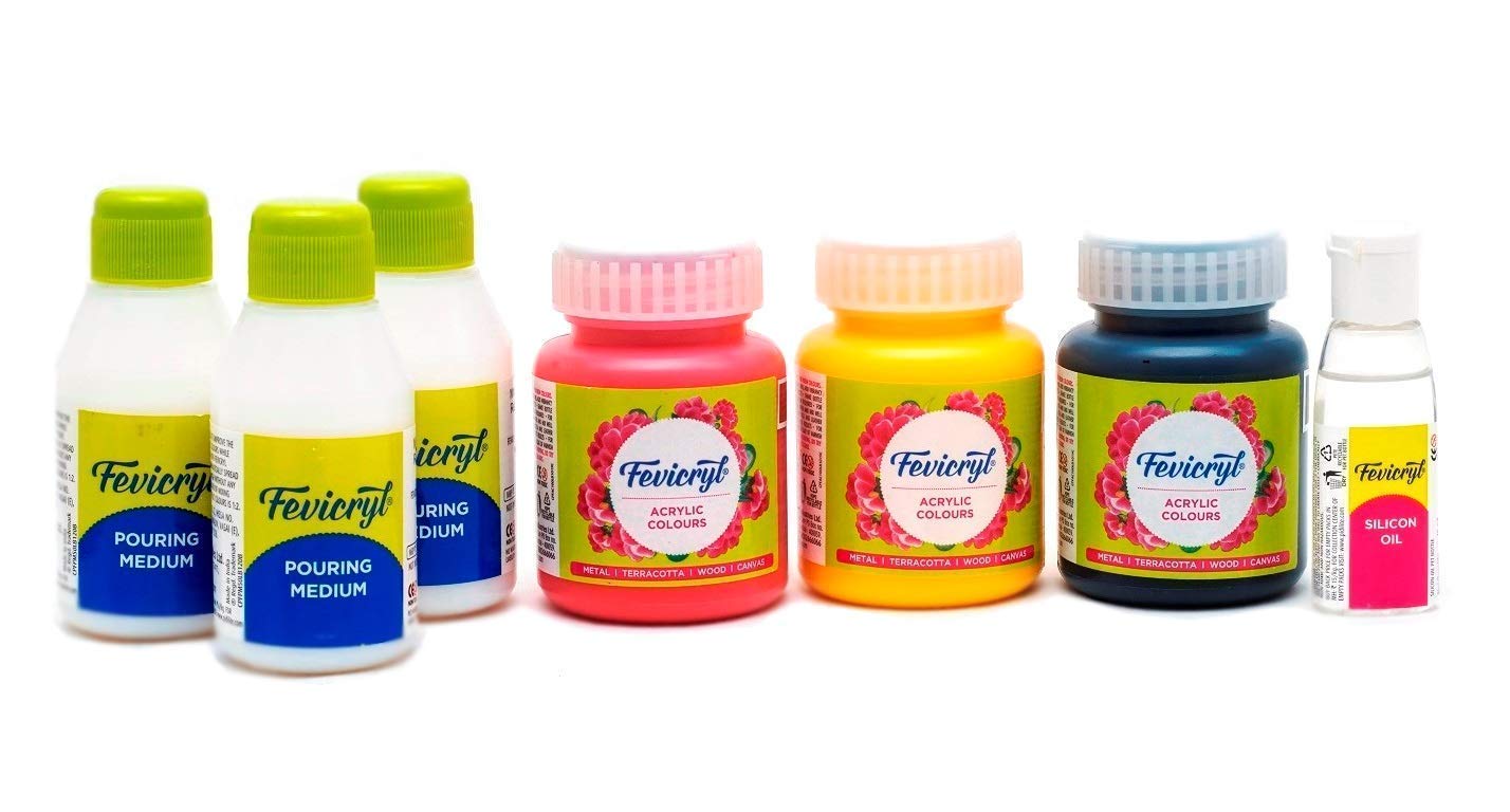Fevicryl Acrylic Pouring Kit.[3x 100ml]